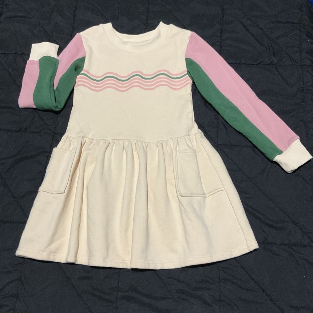 Tiny Tribe Australia Nordstrom Boutique Beige Sweatshirt Dress Size‎ 6